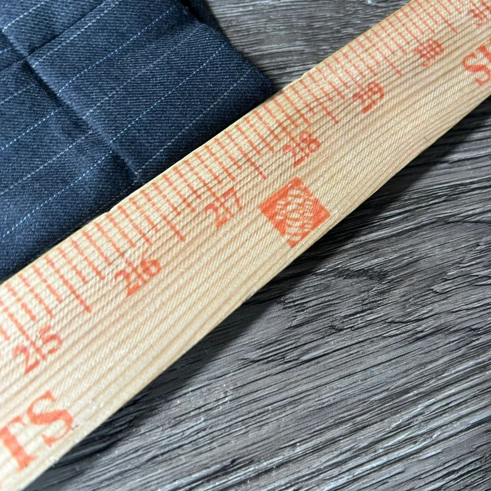 Ralph Ralph Lauren Suit 50R 42X28 Pants Grey Pinstripe Wool 3-Button Blazer Mens
